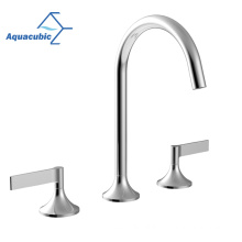 Aquacubic Long Neck Widespread Slim Basin Bath Bathroom Sink Tap Faucet